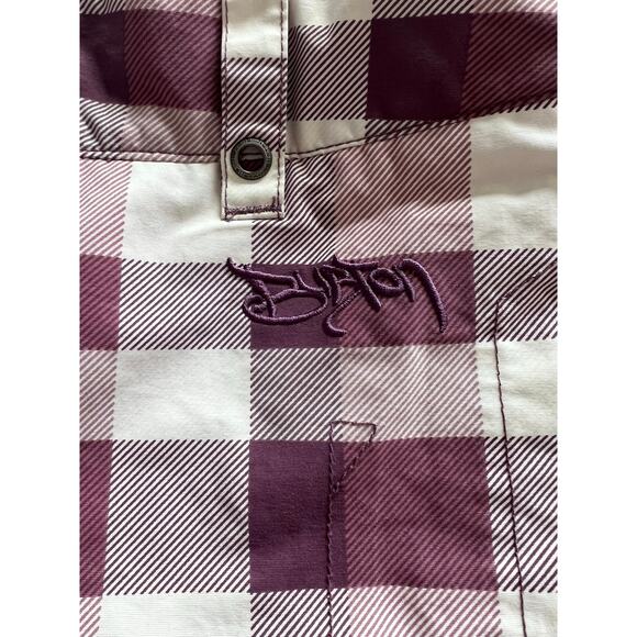 Burton Snow Cargo Pants Plaid Insulated Waterproof - M - Picture 3 of 8